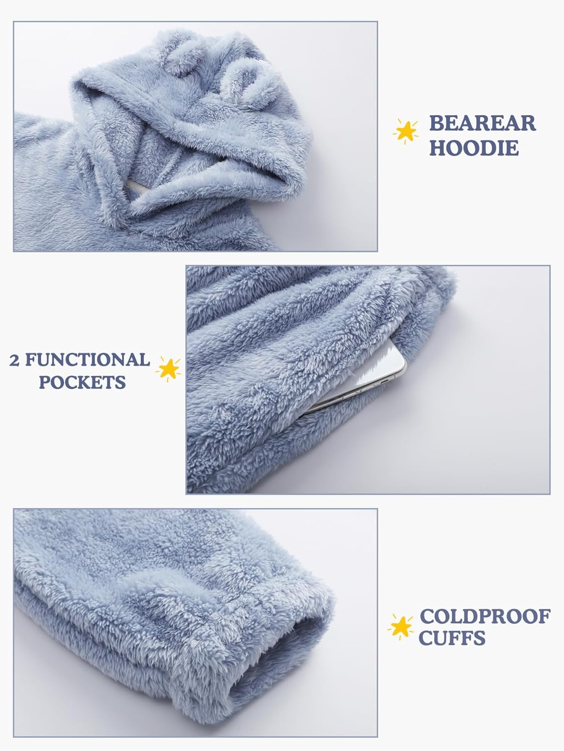 YKR Girls Fuzzy Pants Set Bear Ear Crop Hoodie Fleece Sweatsuit Two Piece Outfit Cute Fluffy Sweatshirt - Image 2