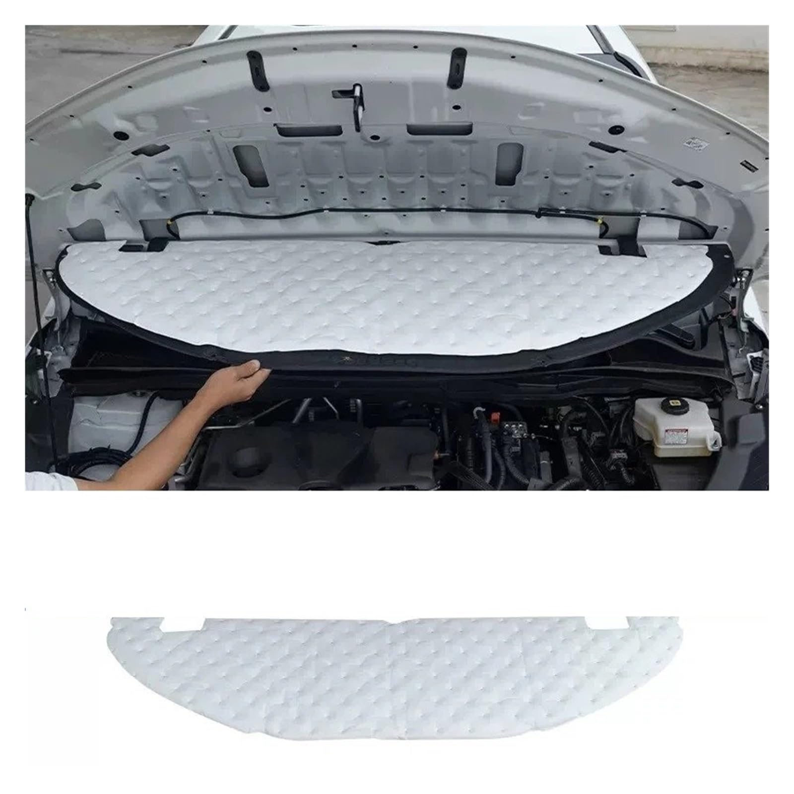 Lhdktee One Color For Toyota For Sienna For Granvia 2021 2022 2023 2024 Car Engine Hood Sound Insulation Pad Cotton Soundproof Mat Trims Engine Insulation Pad