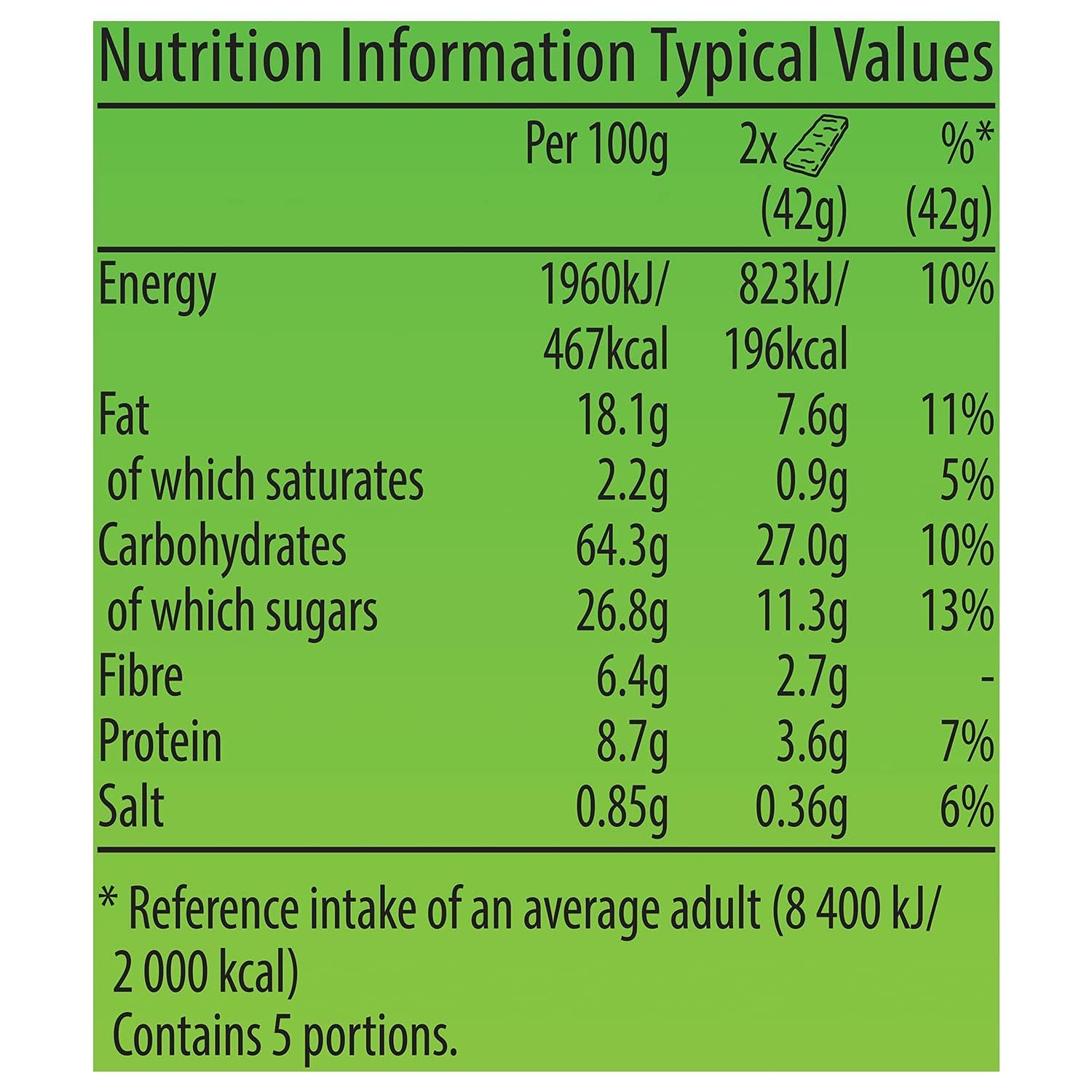 Natures Valleys Oats & Honey Cereal Bars (Pack Of 2), 210g (Imported) - Image 2 thumbnail