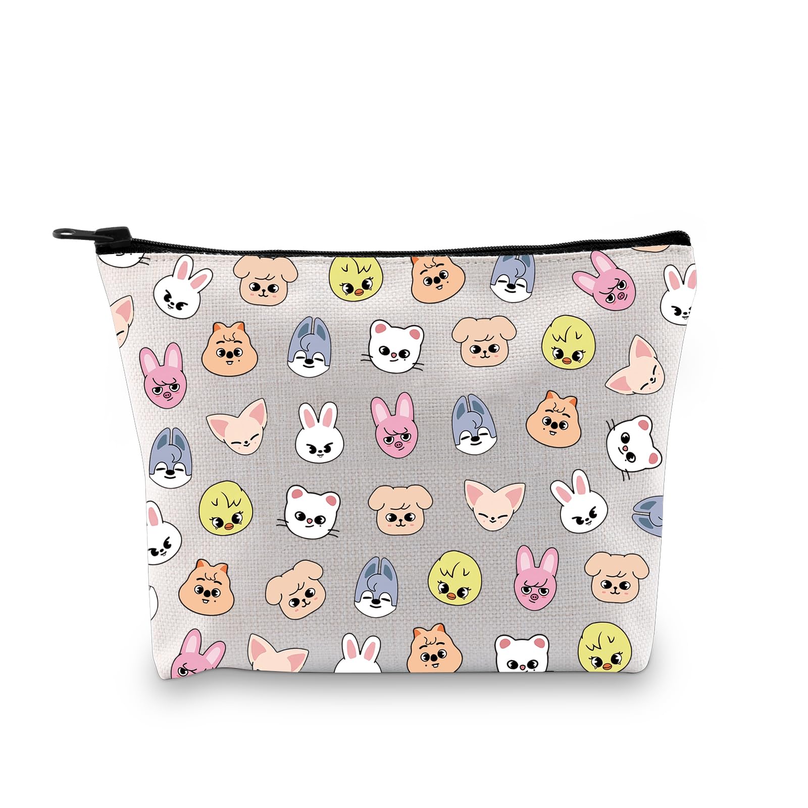 SKZ Cosmetic Makeup Bag Kpop Korean Fans Gift SKZOO Cartoon Character Zipper Pouch Bag SKZ Member Merch SKZ Fans Gifts (SKZ Bag)
