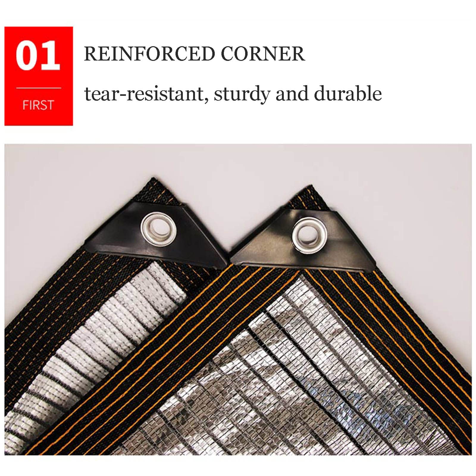 Sonakia Garden Shade Netting, Greenhouse Shade Net, Privacy Mesh for Outdoor Terrace, Lightweight and Durable Shade Sail, Aluminum Shade Nets, Uv Protection,6x6m(20 * 20ft)