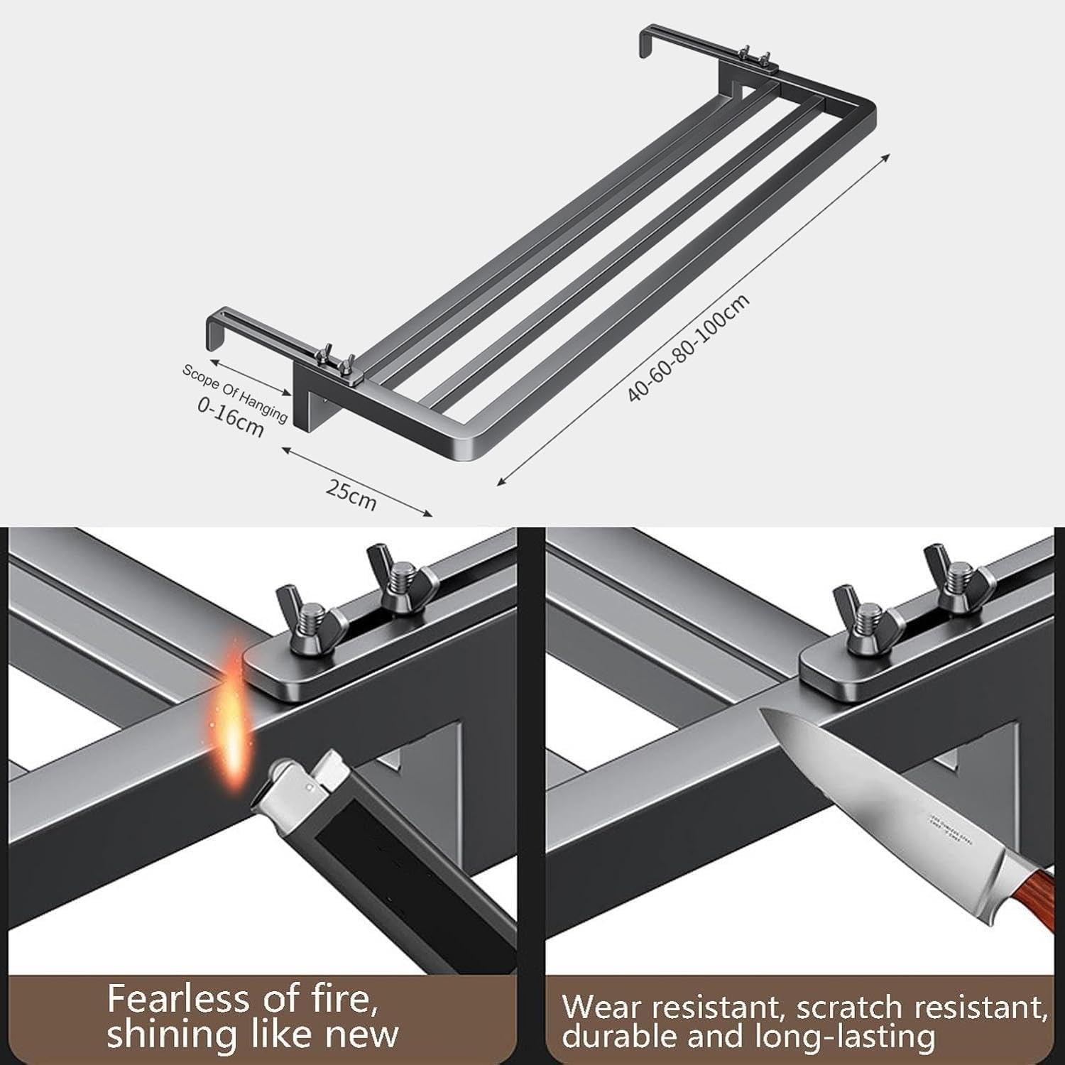 Wäschetrockner für Heizkörper, Wandmontage, Karbonstahl, Heizung für Zuhause, perfekt für Balkone, Krankheiten und kleine Gegenstände, effizientes Trocknen von Kleidung