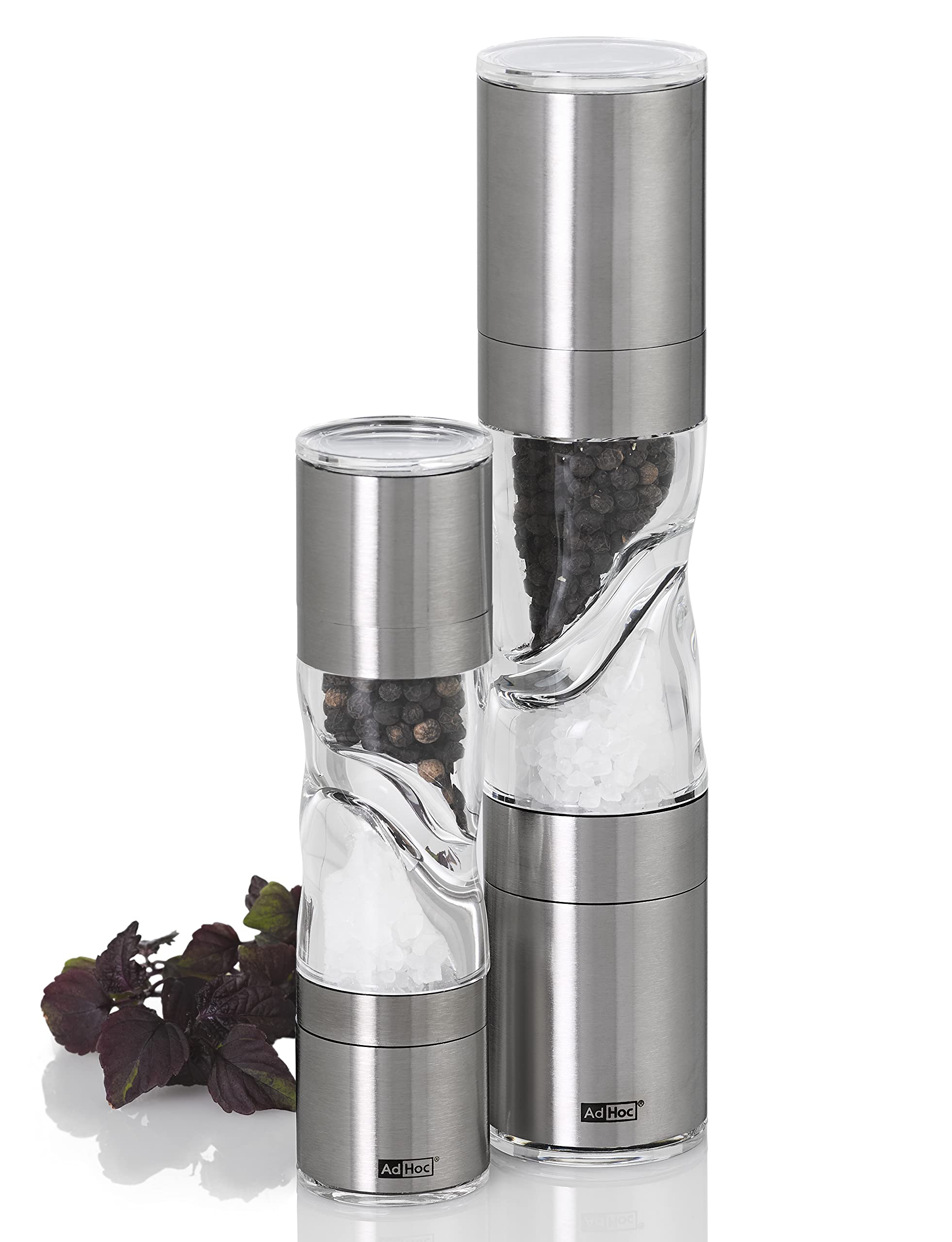 Adhoc broie le sel et le poivre Double DUOMILL PURE - confortable, pratique, élégant, tout en un