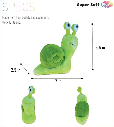 Miniatura 3 de DolliBu - Caracol de peluche de caracol de peluche suave y abrazable caracol verde adorable juguete de peluche de caracol de tierra lindo regalo de