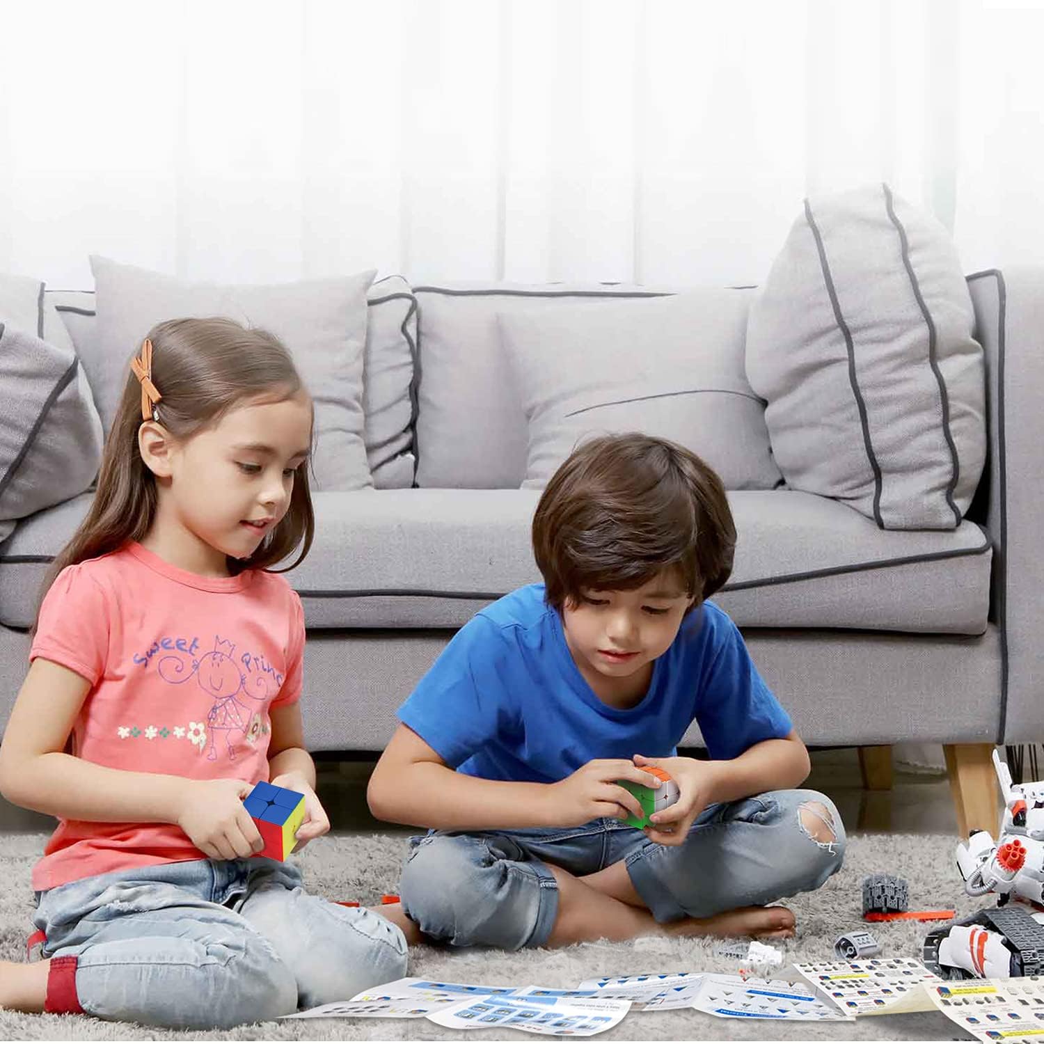 STEAM Life Speed Cube Set 3 Pack - Magic Cube Set with 3x3 & 2x2 Speed Cubes, Pyramid Cube - Smoothly Collection for Kids, Teens & Adults