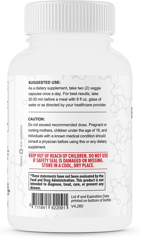 Berberine HCL 1200mg Daily - High Potency Pure Berberine Supplement 600mg per Capsule - 60 Capsules - Supports Metabolic Health, Energy & Wellness - Made in USA