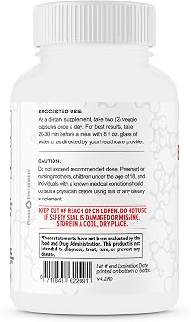 Berberine HCL 1200mg Daily - High Potency Pure Berberine Supplement 600mg per Capsule - 60 Capsules - Supports Metabolic Health, Energy & Wellness - Made in USA