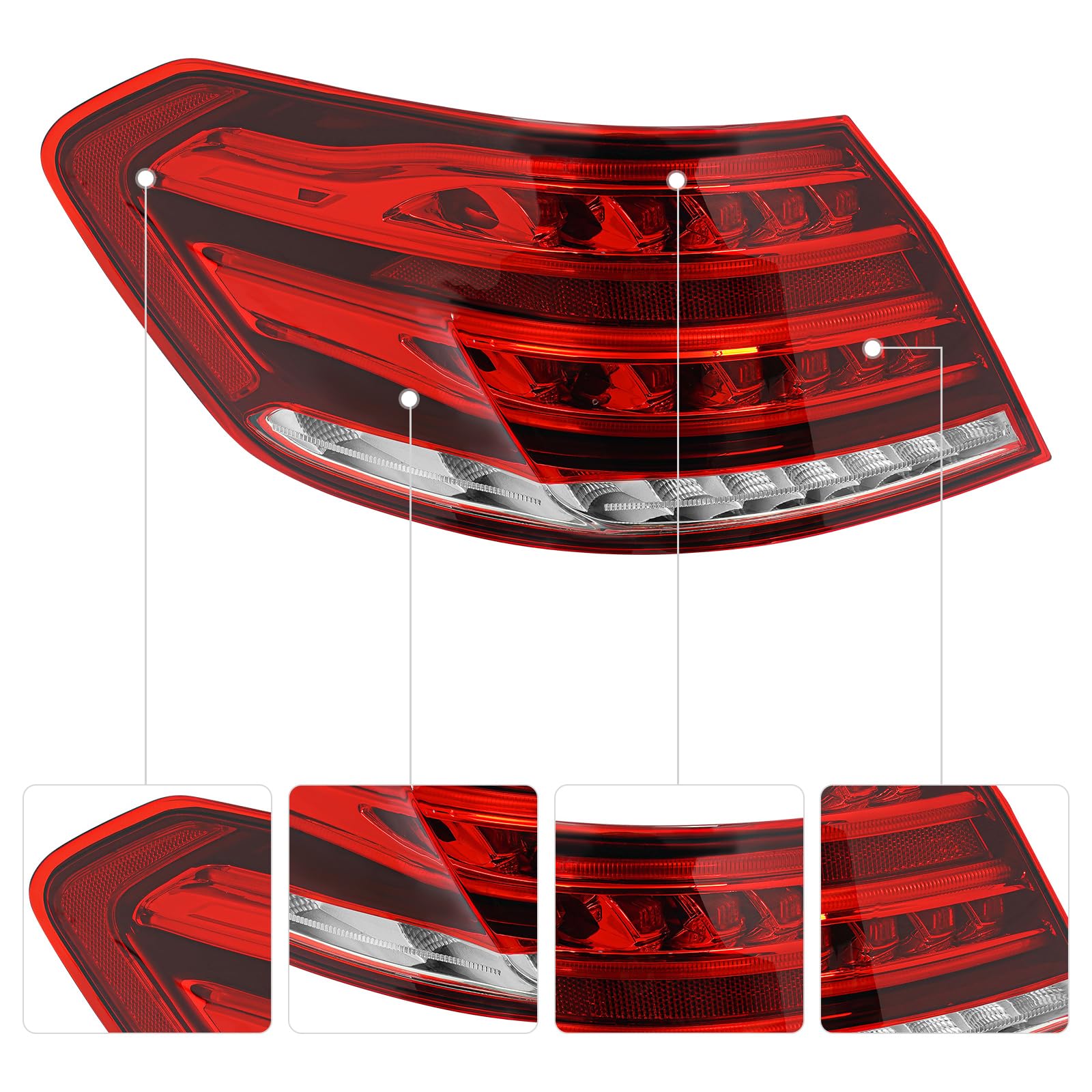 Tail Light 2014-2016 W212 S212 4Dr Sedan Left Rear LED OEM 2129060757 image 3