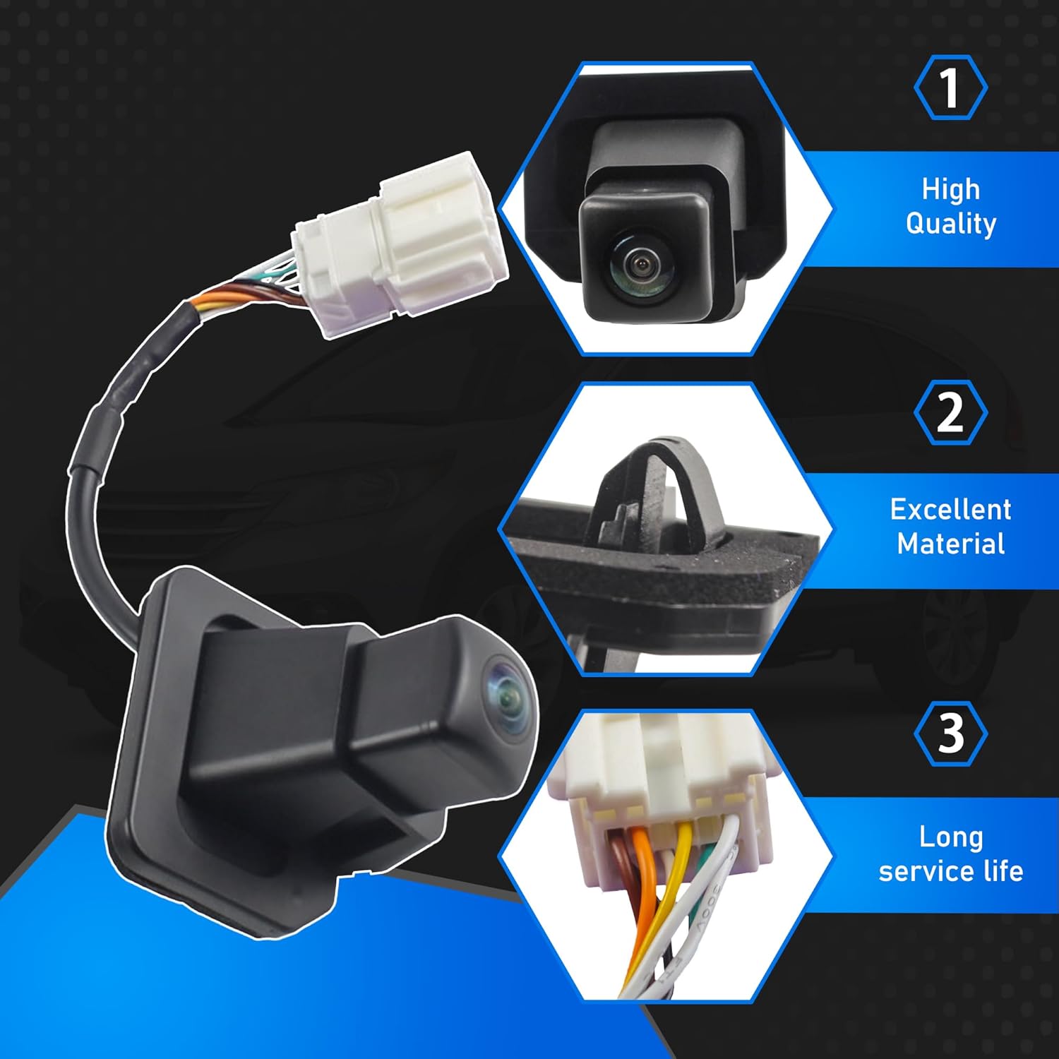 39530T0AA01 Rear View Backup Camera Compatible with 2012 2013 Honda CR-V Parking Assist Camera Replaces 39530-T0A-A01 590-074 590074 HO1960123 39530-T0A-A011-M1 39530T0AA011M1