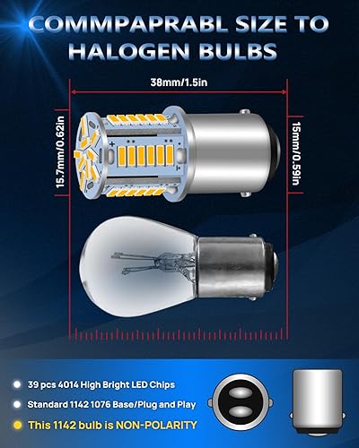 Miniatura 2 de Bombilla LED 1076 1142 para RV, 12 V CC sin polaridad, bombilla interior de cámper, BA15D 90 1004 repuesto para caravana, remolque, autocaravana,