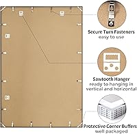 Vista 36 de Fun Memories Portarretratos de metal de 16 x 20 pulgadas con paspartú de 11 x 14 pulgadas, acabado de aluminio cepillado, parte delantera de vidrio