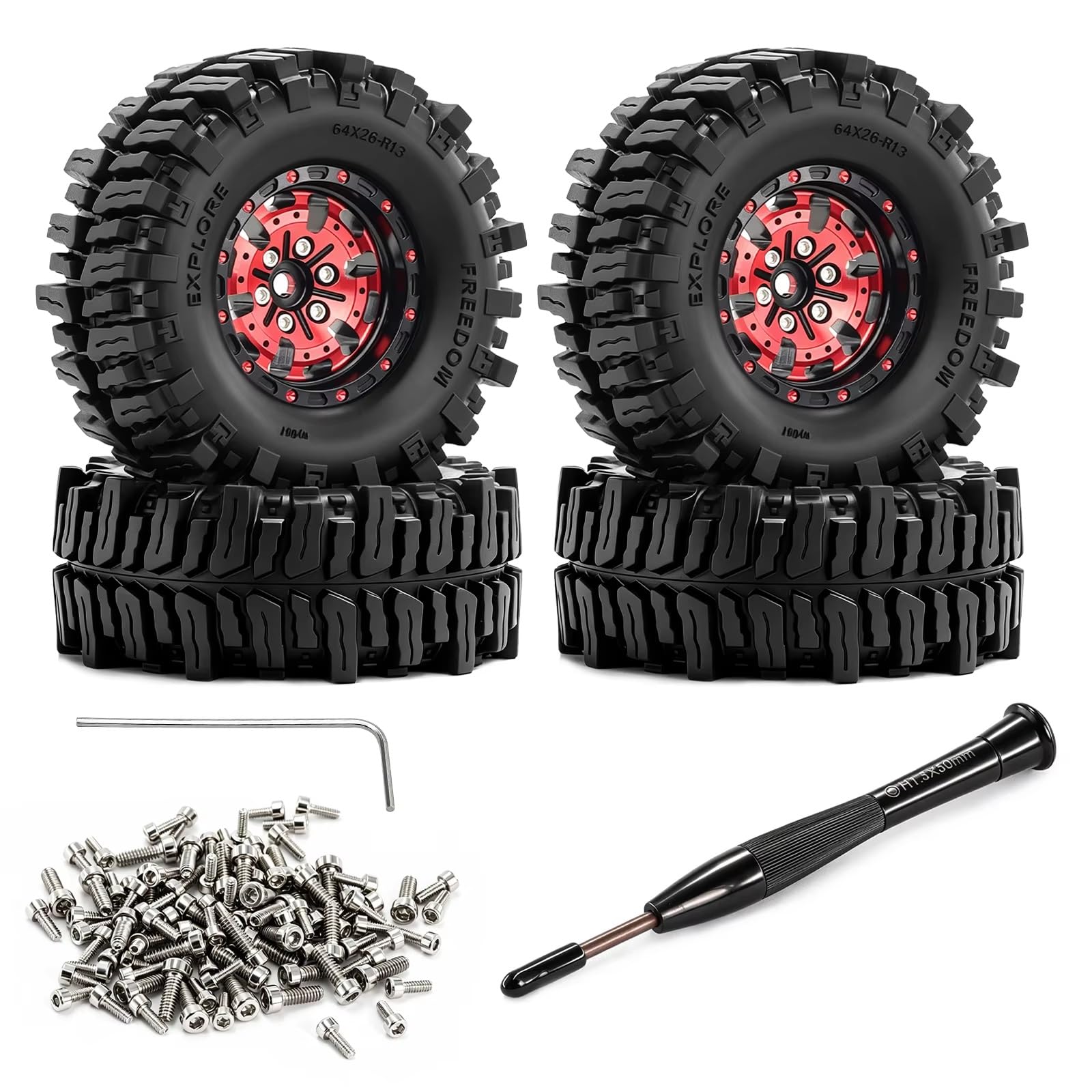 Pneumatici Ruote Beadlock 1,3 Pollici Per Traxxas Per TRX4M 1/18 Accessori