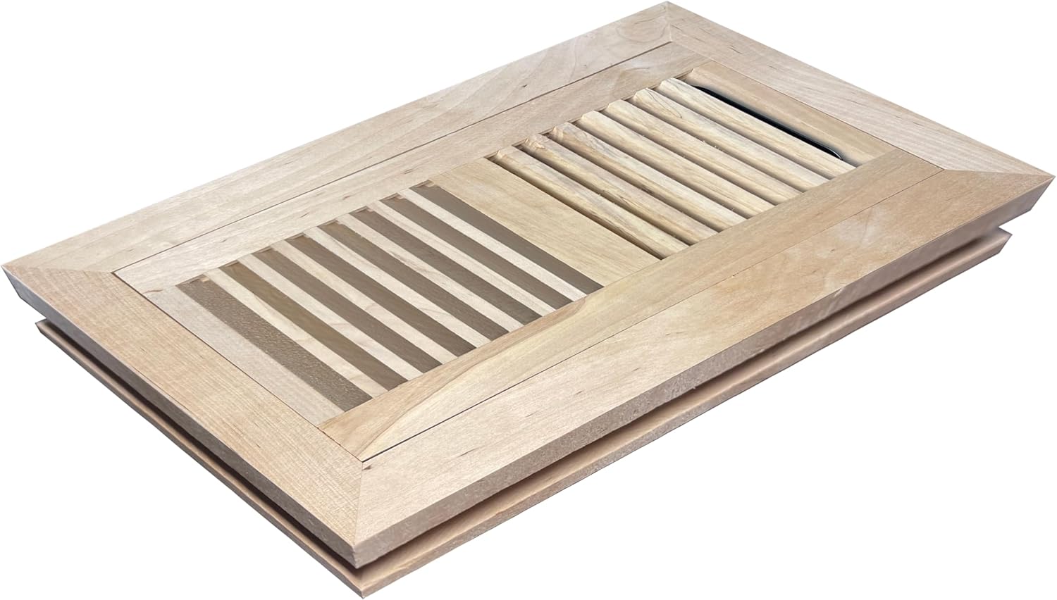 Panel Town & Floors Unfinished Flush Mount Wood Floor Vent Size:4" x 12" Species:Hickory