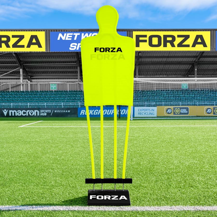FORZA Lot de 4 mannequins à coup franc | Tissu polyester de qualité supérieure – Compatible avec les mannequins Senior, Elite HD et Airflow – [Mannequins non inclus] (jaune)