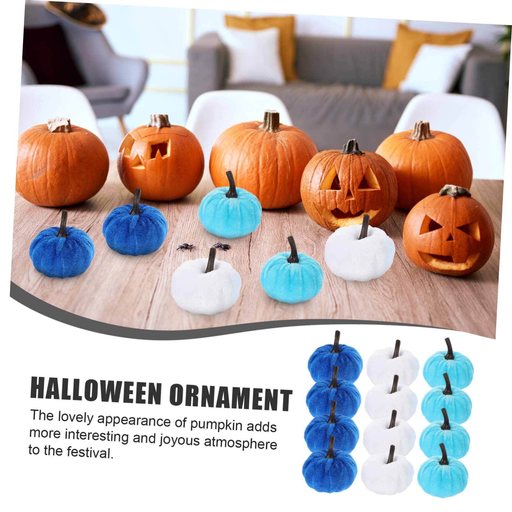 Zerodeko 3 Set Zucca Di Flanella Di Simulazione Bandiera Di Compleanno Di Halloween Falso Zucca Decorativa Autunnale Kit Di Halloween Gonfiabile Autunno Ghirlanda Flanella 12 Pezzi*3
