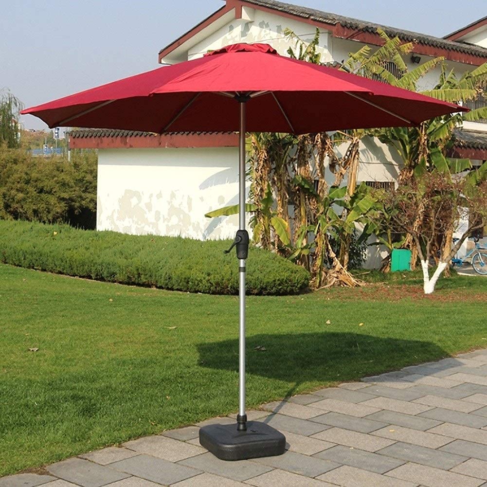 Parasol parasol parasol parasolowy parasol na kemping, parasol z czerwonego słońca z trwałym i zmywalnym poliestrem, łatwy w obsłudze korka.