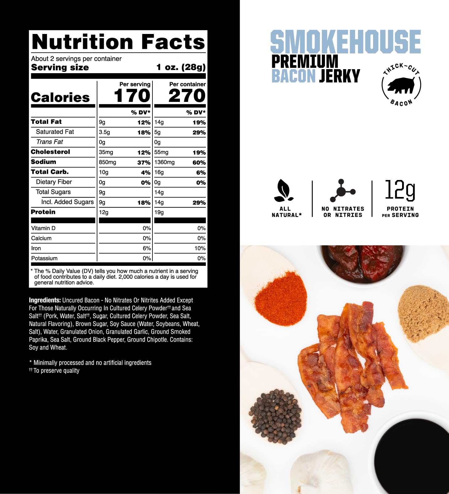 Smokehouse Uncured Bacon Jerky