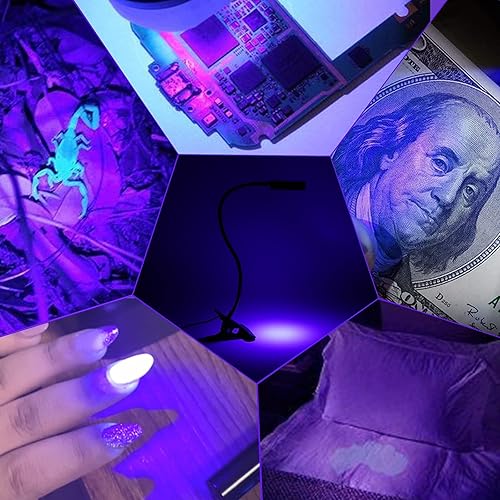 Miniatura 2 de Lámpara de curado de cuello de cisne con luz UV, luces UV de 5 W para curado de resina, lámpara ultravioleta USB de 4.9 ft, longitud de onda 395 nm,