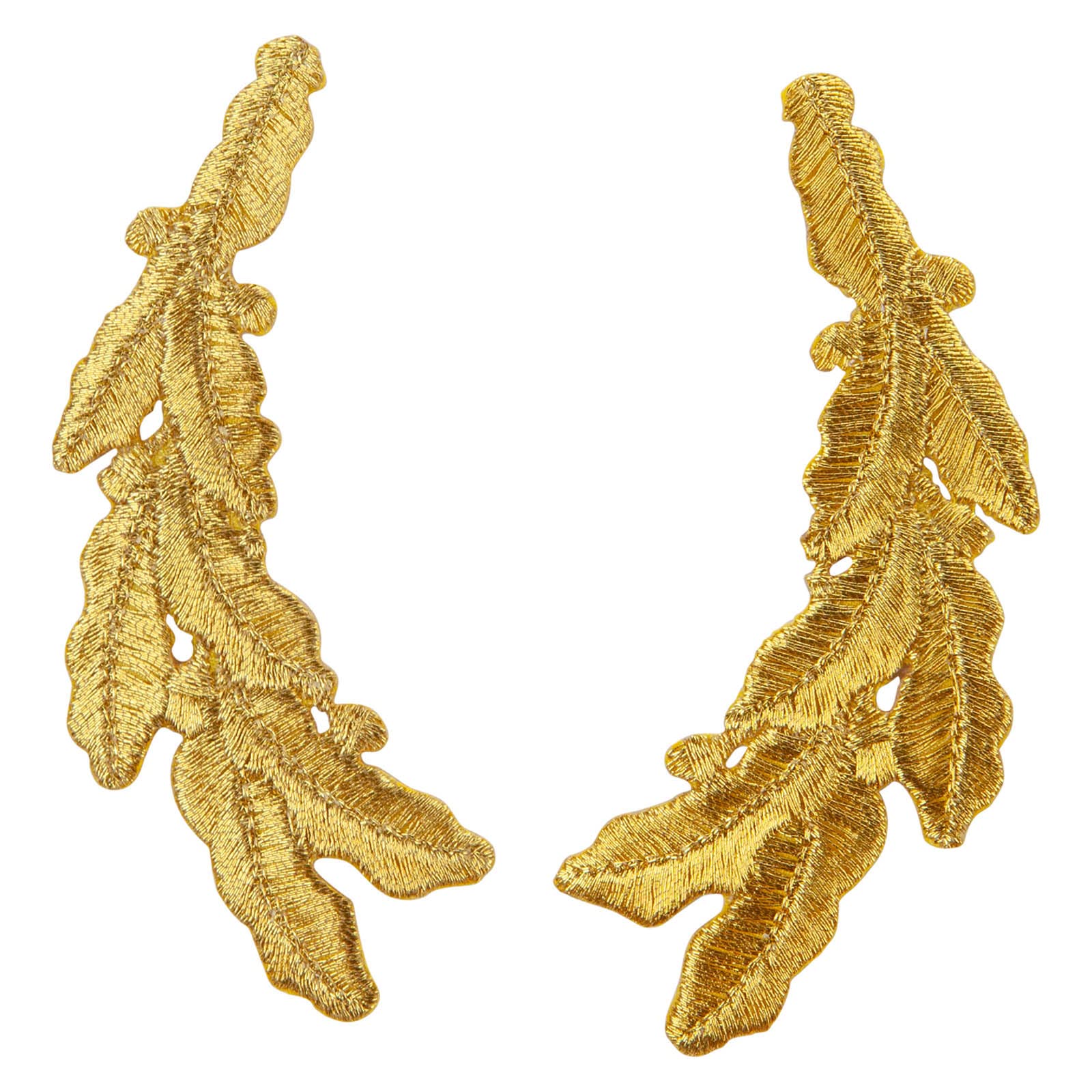 Military Scrambled Eggs Iron on Embroidered Patch - Gold OSFM