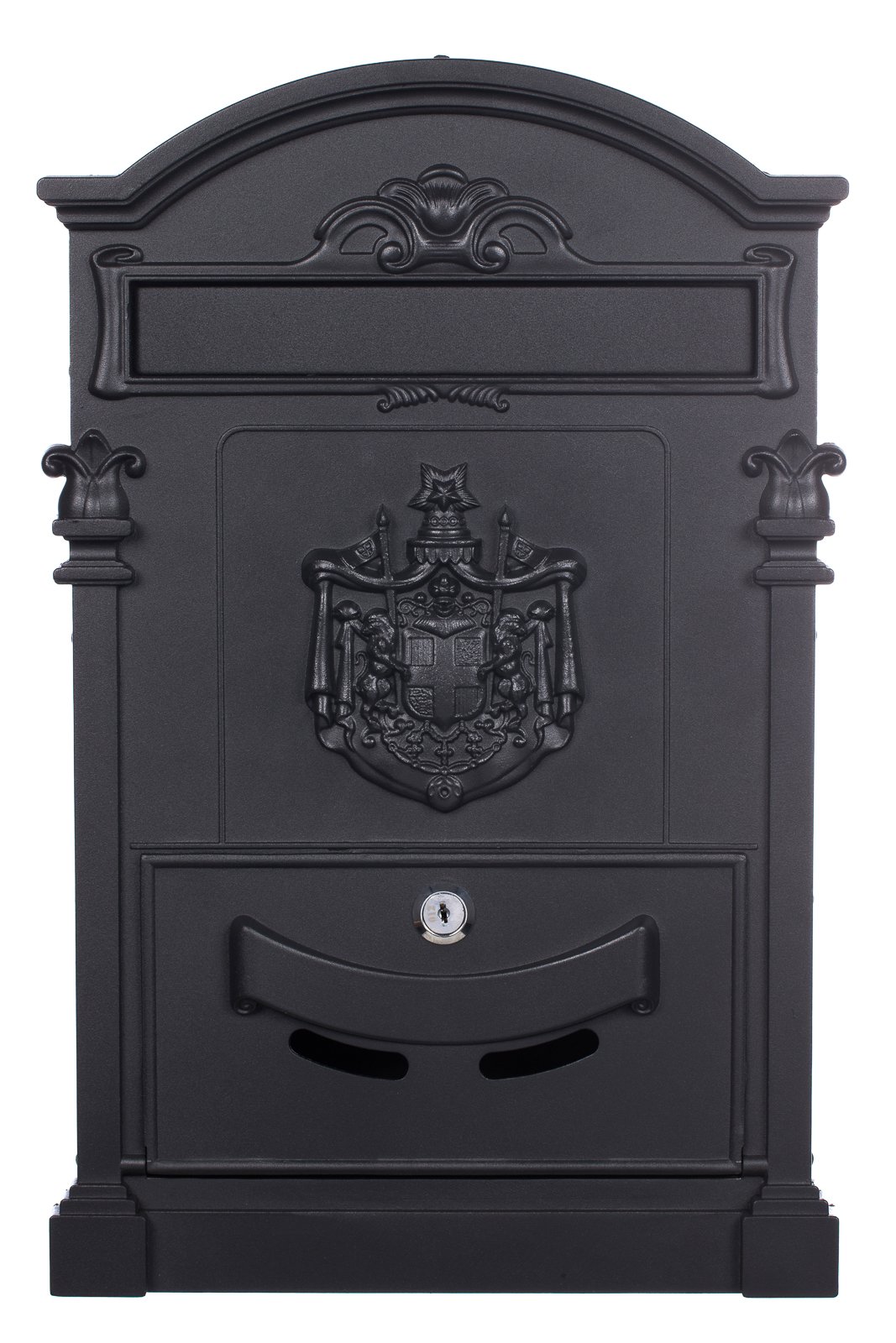 Antiker Briefkasten LB-001-Long Schwarz – Wandbriefkasten