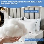 SWTMERRY Bed Pillows Queen Size Set of 4 - Bed Pillows for Sleeping 4 Pack, Breathable Fluffy Hotel Pillows, Ultra-Soft and Hypoallergenic Bed Pillows for Side Stomach and Back Sleepers