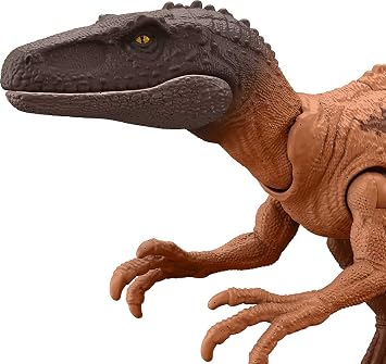 Mattel Jurassic World Strike Attack Dinosaur Toy with Single-Strike Action & Movable Joints, Herrerasaurus Action Figure Includes Digital Play