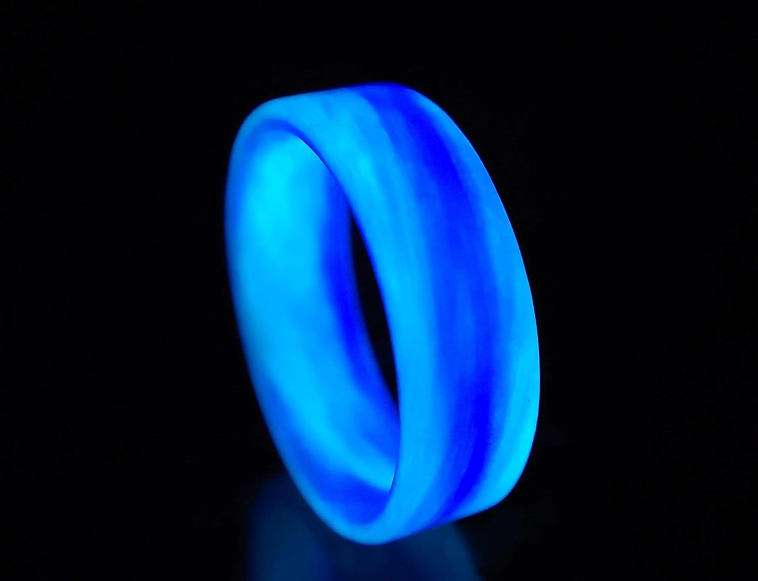 Purple and Blue Glow in the Dark Ring | Handmade Wedding Band
