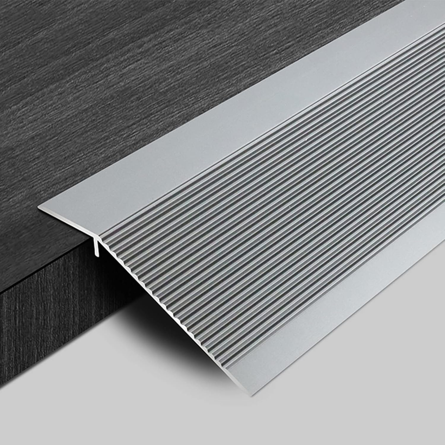 Floor Transition Strip Flooring Edge Trim, Thresholds Floor Sills Transition Strips, 10cm Width Metal Aluminium Edge Trim Carpet Edge, for Uneven Floors Doors Hardwood Floors, 90-150cm Long ( Color :