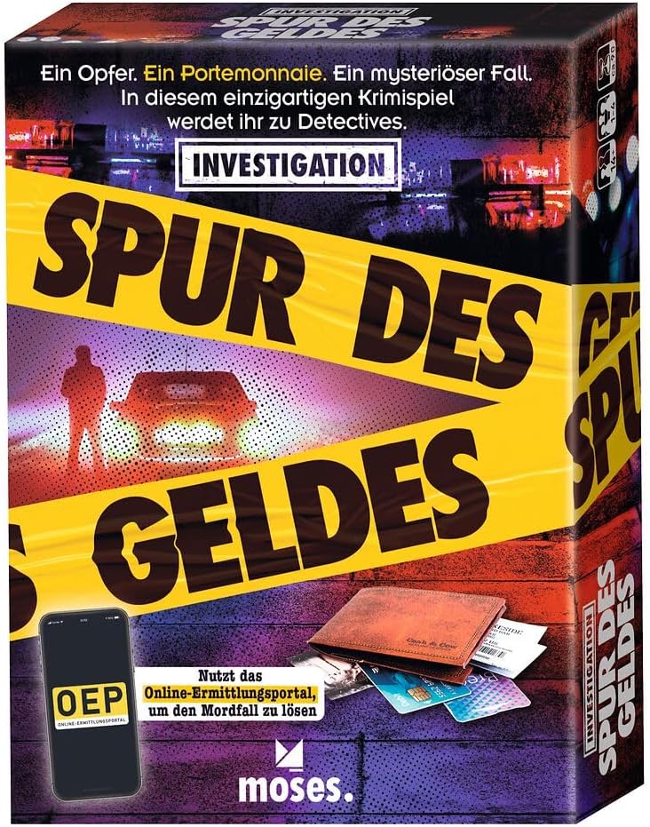 moses. Trace of Money - Innovative Crime Game with Analogue and Digital Puzzles, Escape Game with Captivating Story for Detectives, Puzzle Game for Teenagers and Adults Players from 14 Years