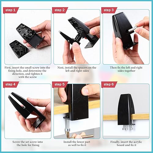 Miniatura 10 de Wesiti Divisor acústico de escritorio con reducción de ruido, panel de privacidad para mesa de estudiante, divisor a prueba de sonido, garra de Gris