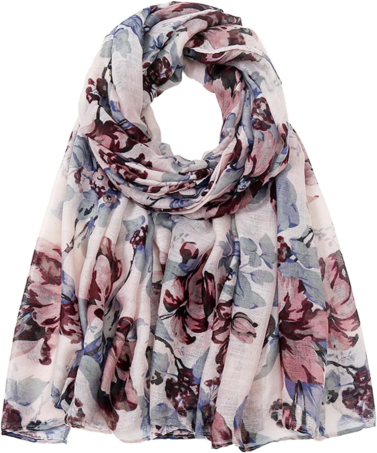 vimate Lightweight Scarf for Women Fashion Head Cover Hijab Cotton Voile Scarf Shawl Wrap for Spring Fall Winter Season