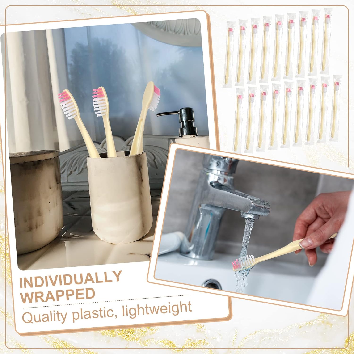 Tanlade 800 Pcs Disposable Toothbrush Bulk Individually Wrapped Manual Soft Bristle Disposable Toothbrushes Bulk Travel Toothbrushes for Adults Kids Homeless Hotel Guest Rooms Camping Office