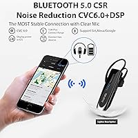 Vista 6 de Headset funciona para Xiaomi Mi 11 in Ear Bluetooth 5.0 auricular inalámbrico, IPX3 impermeable, 24h micrófonos duales, doble reducción de ruido