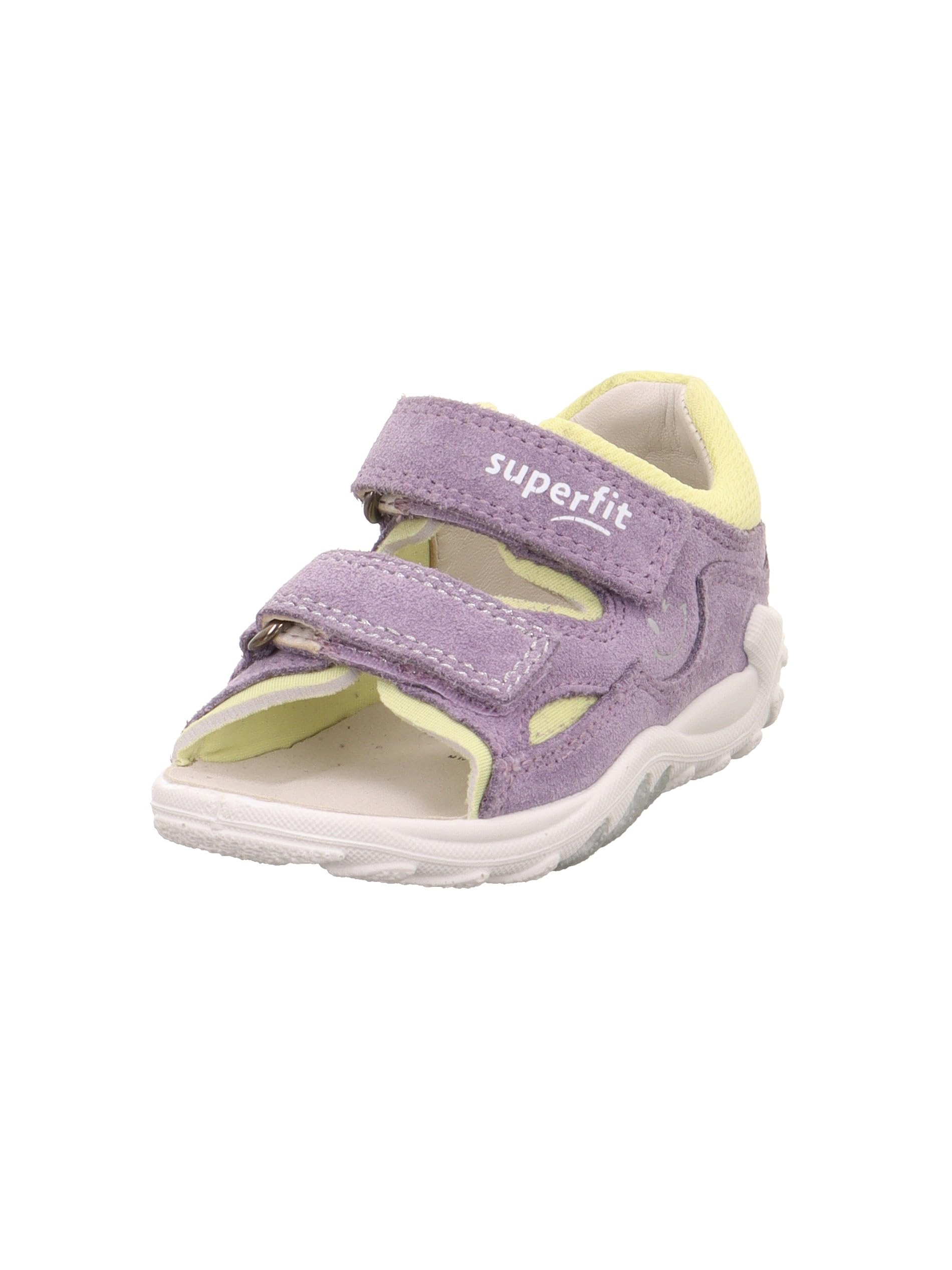 Superfit Girls Flow Sandal, Purple Yellow 8510, 7.5 UK Child Wide