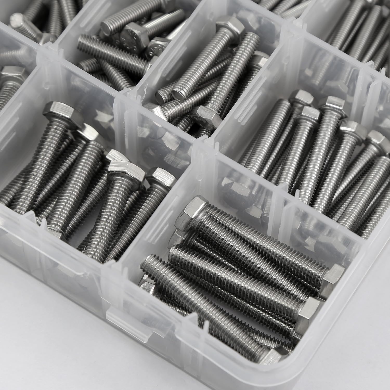 Assortiment de 860 boulons métriques en acier inoxydable 304, boulons et rondelles M4 M5 M6, 14 tailles les plus courantes