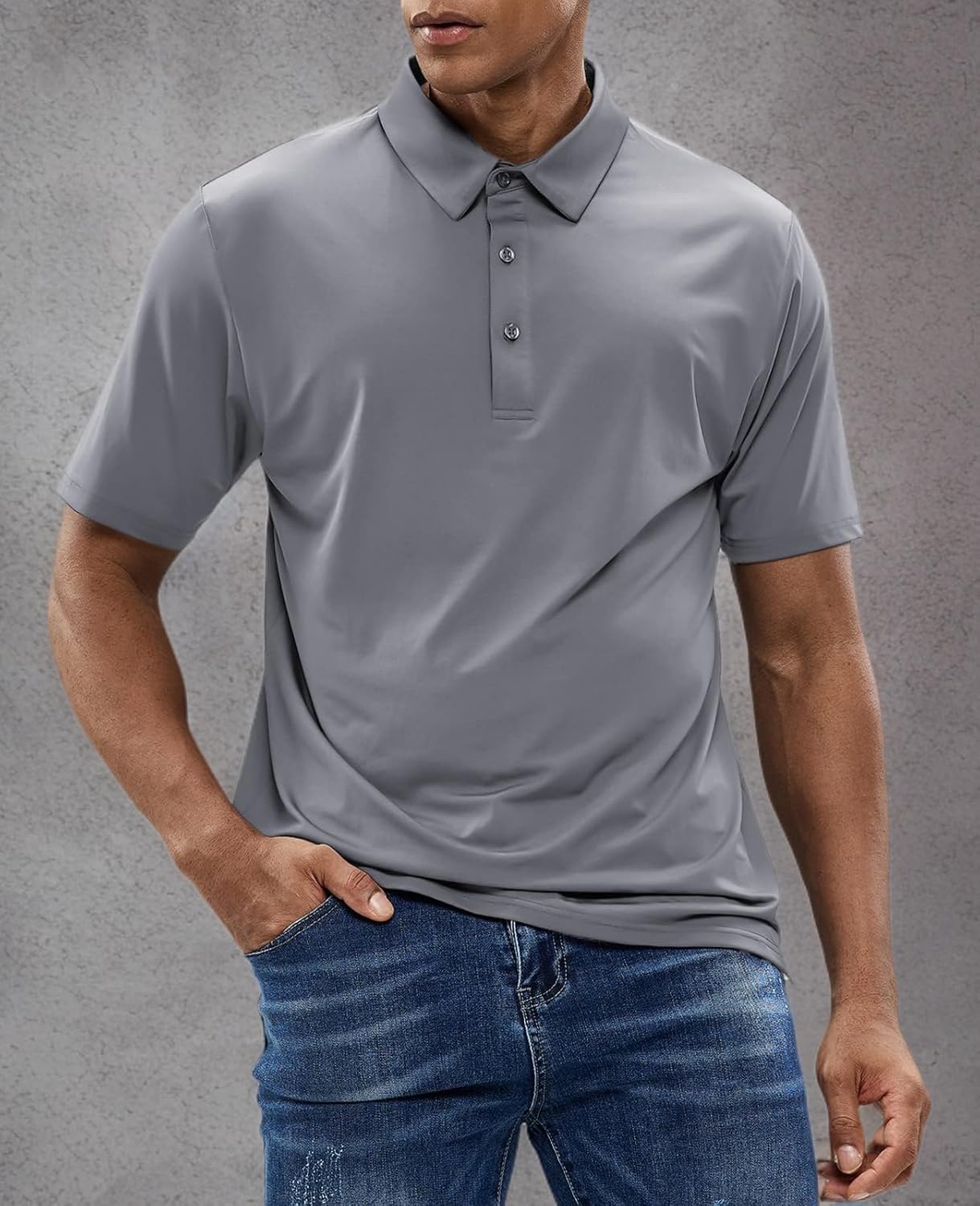 MIER Men's Golf Polo Shirt Short Sleeve Sun Protection Outdoor Sport Shirts Quick Dry - Image 7