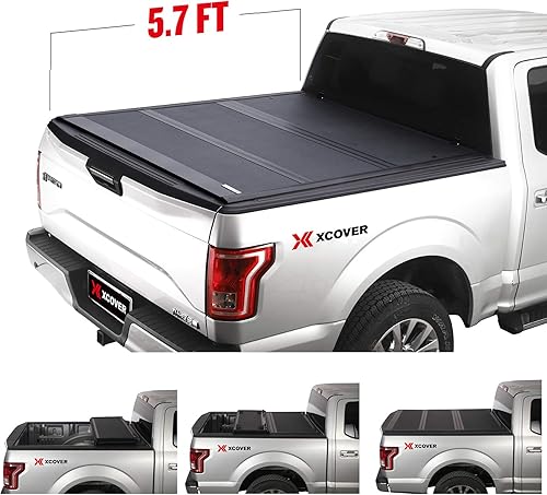Miniatura 4 de Xcover Low Profile Hard Folding Truck Bed Tonneau Cover, Compatible with 2019-2025 Ram 1500 5.7 Ft Short Bed New Body Only (NOT for Classic Body,