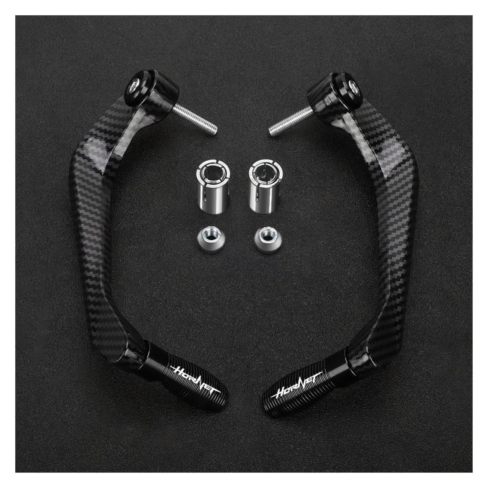 per Honda CB600F CB599 CB900F CB750 Hornet 250 600 750 CB500F CB919 CNC Manopole Freno Leve Frizione Guard Protector(Black)