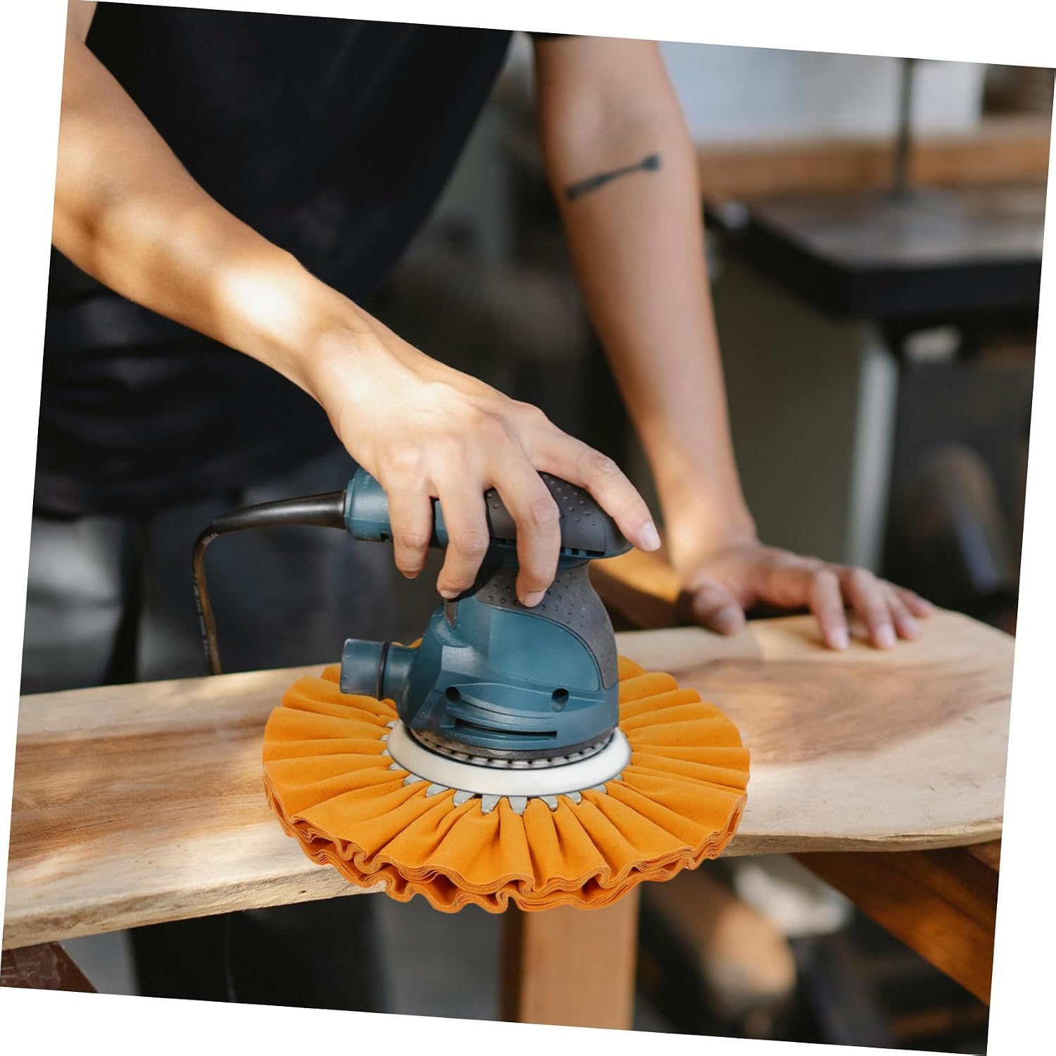 CHILDWEET Buffing Wheel Polishing Cotton Cloth Wheel Kit for Angle Grinder Stainless Steel and Wood Surface Polishing Mirror Finish Buffing Tool 10-Piece Set
