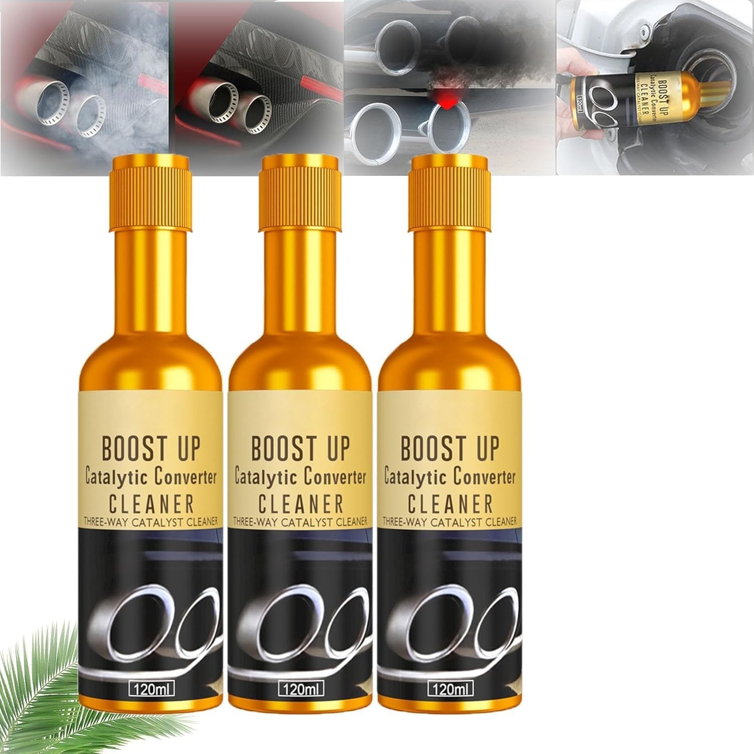 YLBJQIUDMUFInstant Car Exhaust Handy Cleaner | Catalytic Converter Cleaner | Auto Parts Engine Boost Up Cleaner | Fuel and Exhaust System Cleaner | Removal of Carbon Deposits (3 Pcs)