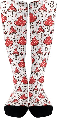 devor plant Cute Mushrooms Funny Mushrooms Magic MushroomsMid calf socksKnee Socks Long Women's Socks Knee High Tube Sock Funny plant Cute Mushrooms