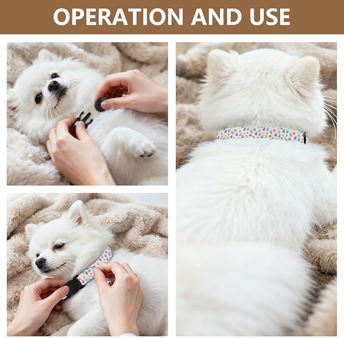 2 Collares para Gato y Perro Pequeño con Campana y Hebilla de Seguridad miniatura 6