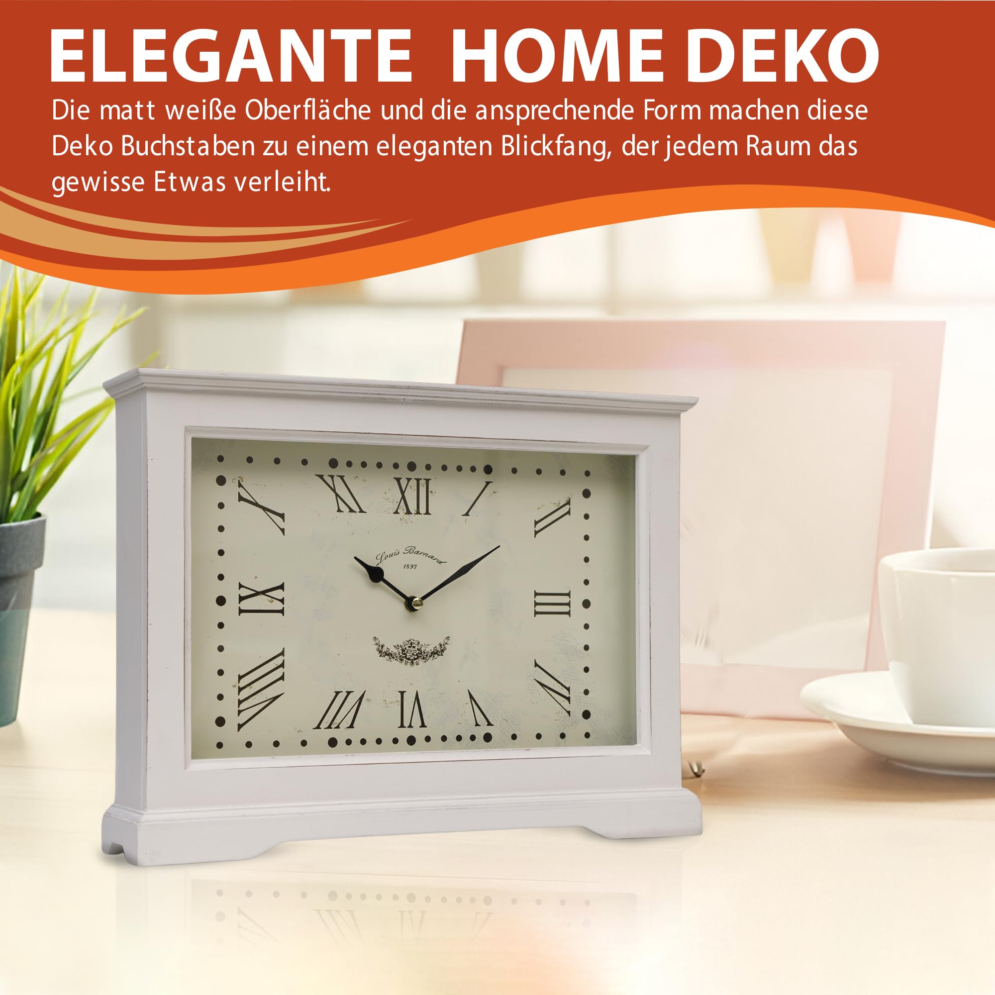 HZDHCLH Horloge de Table Romaine rétro silencieuse pour Salon HZDHCLH Horloge de Table Romaine rétro silencieuse pour Salon