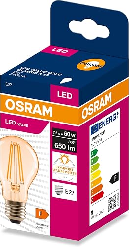 Osram LED FILAMENT CLASSIC A VALUE 7.5W 2400K Gold E27