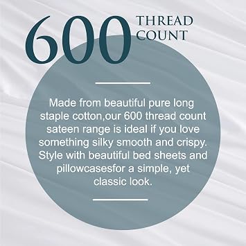 SKY BEDDINGS Twin Sheet Set, 100% Egyptian Cotton, Silky Sateen, White