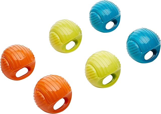 Amazon Basics Pet Arco Ball - Small (6-Pack)