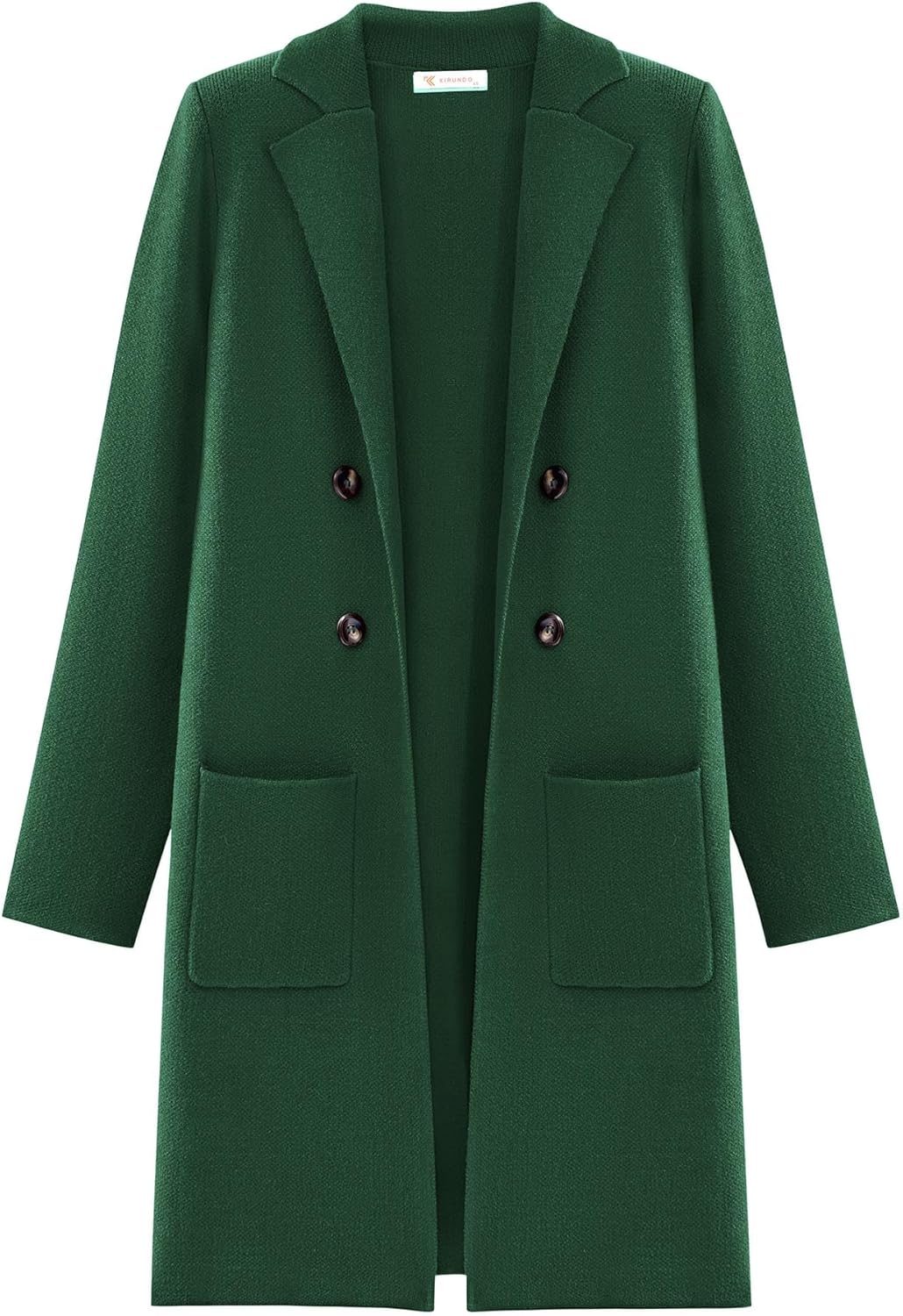 KIRUNDO Cardigan Sweaters for Women 2026 Fall Open Front Knit Sweater Jackets Business Casual Long Coatigan Winter Clothing