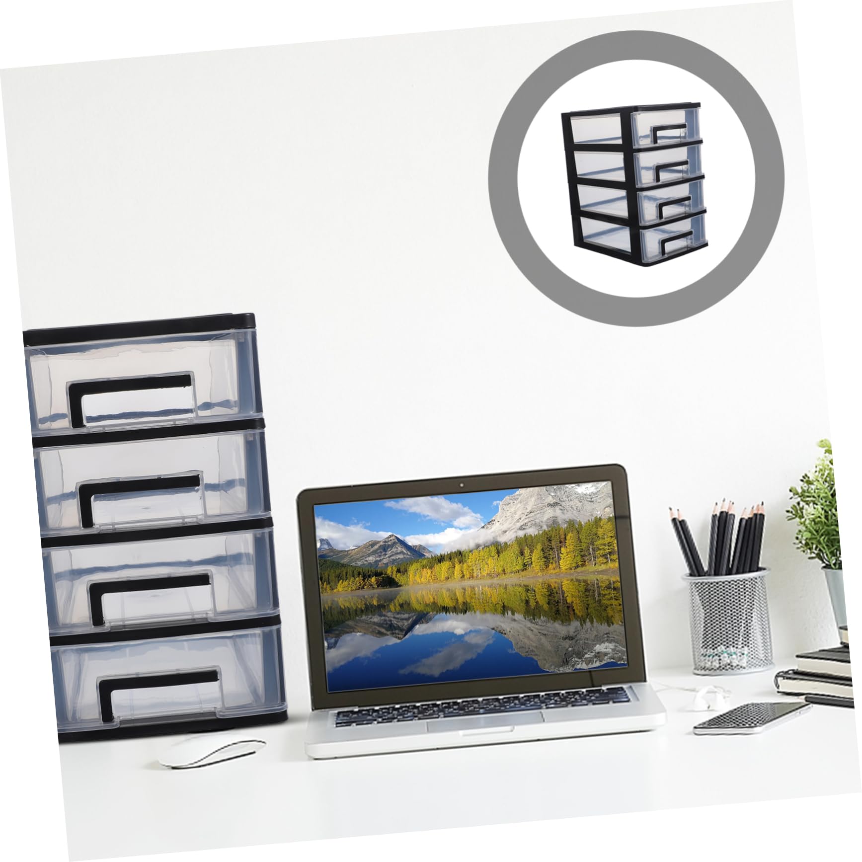 Organizer per cassetti in plastica a 4 strati per scrivania, forniture artigianali e piccoli utensili, scatola multifunzione per cassetti, ideale per casa e ufficio