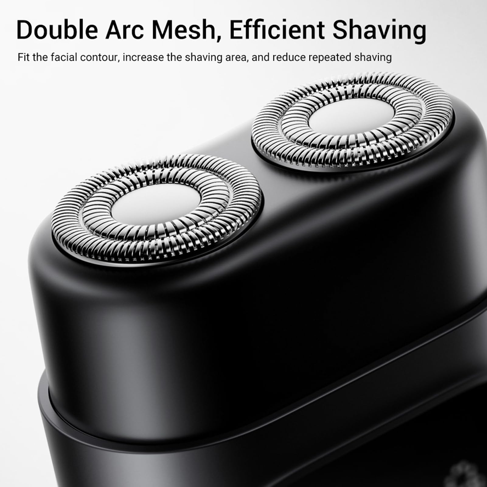 GOWENIC Regolabarba Elettrico Rasoio Impermeabile Efficiente per lo Strumento Barba Portatile da Viaggio a Casa per Uomo (BLACK)