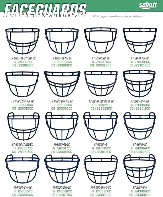 Schutt F7 ROPO-NB-VC Facemask
